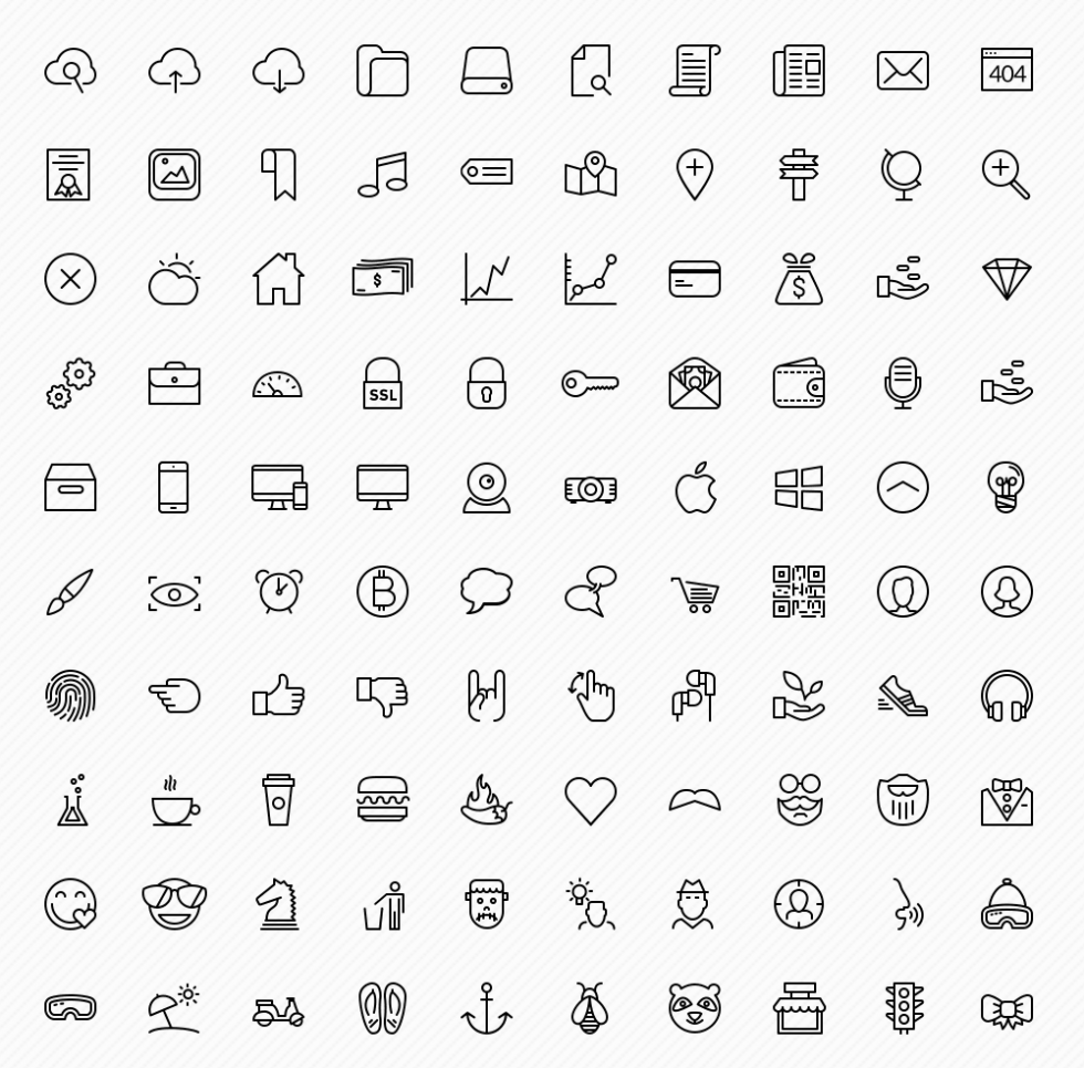 Free Sketch icons pack