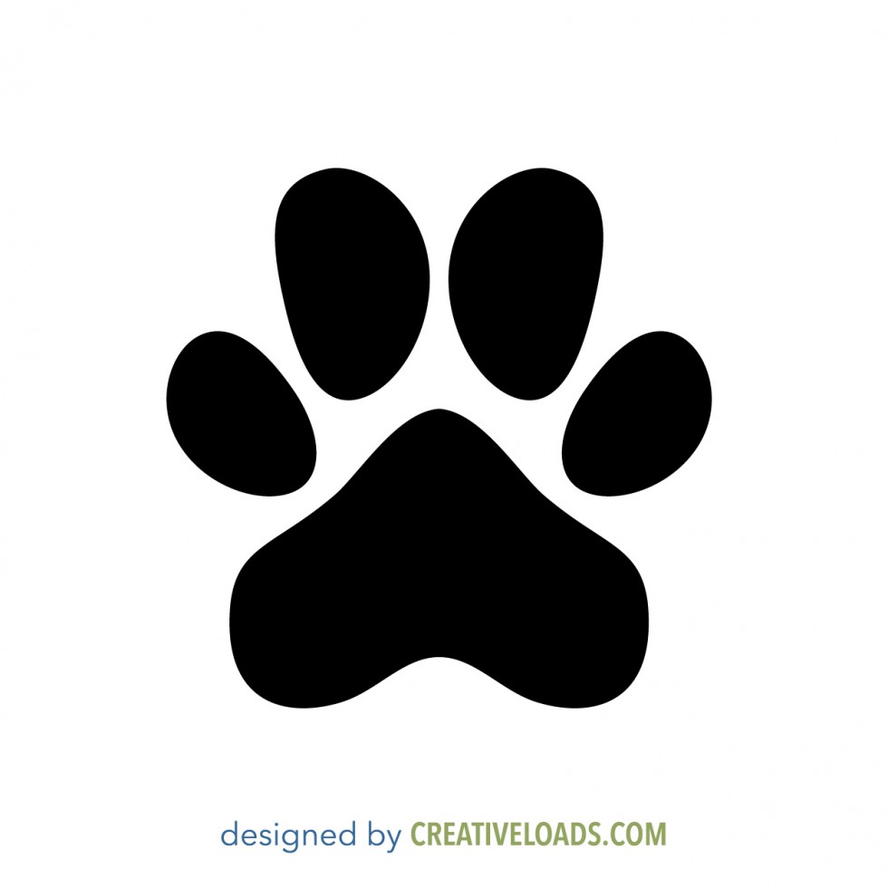 Paw Print Vector Silhouette