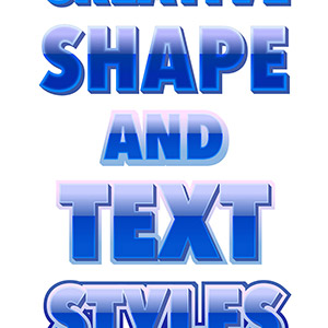 Blue Glossy Text Styles